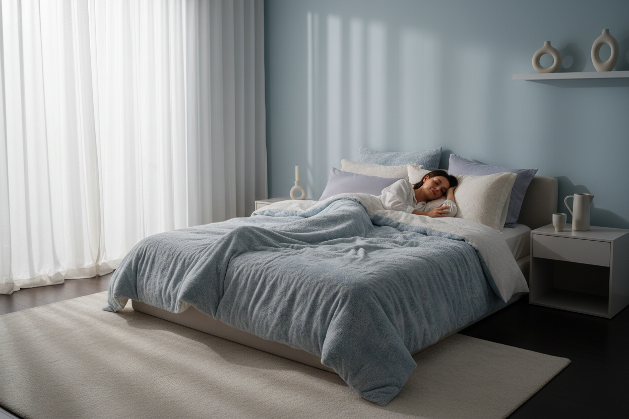 make an image that shows comfort sleep without any disturbence 